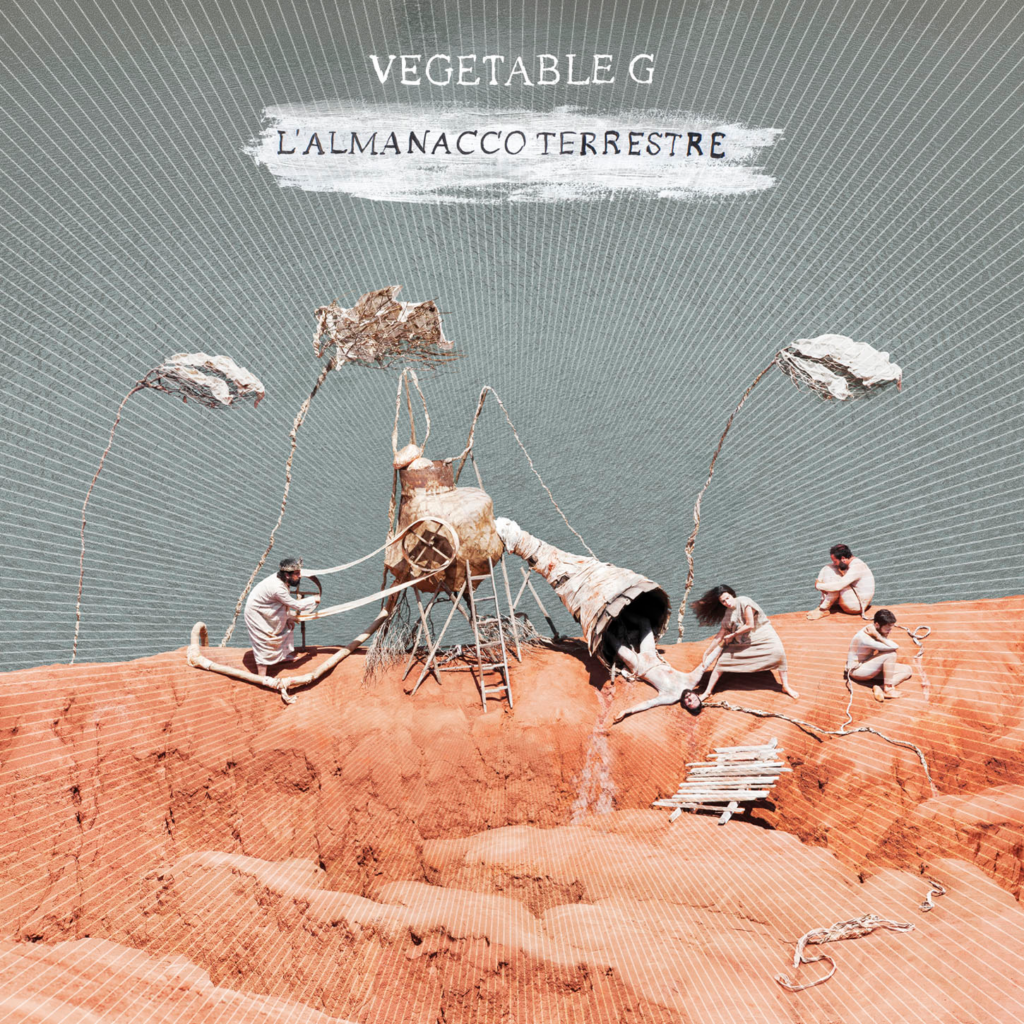 Cover per l'album L'almanacco terrestre di Vegetable G. Il nuovo disco della band pugliese pubblicato da Ala Bianca.