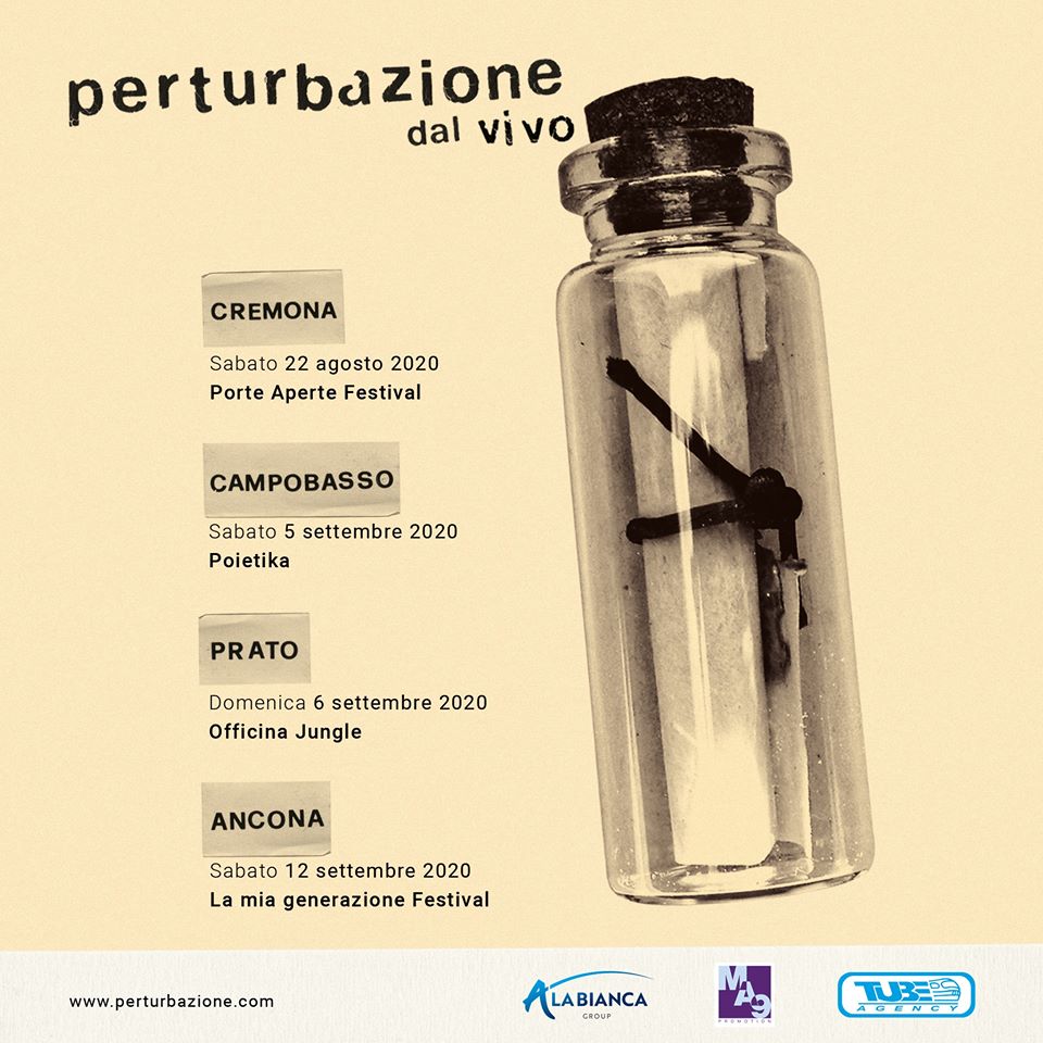 perturbazione dal vivo per presentare l'ultimo album disamore a campobasso prato e ancona