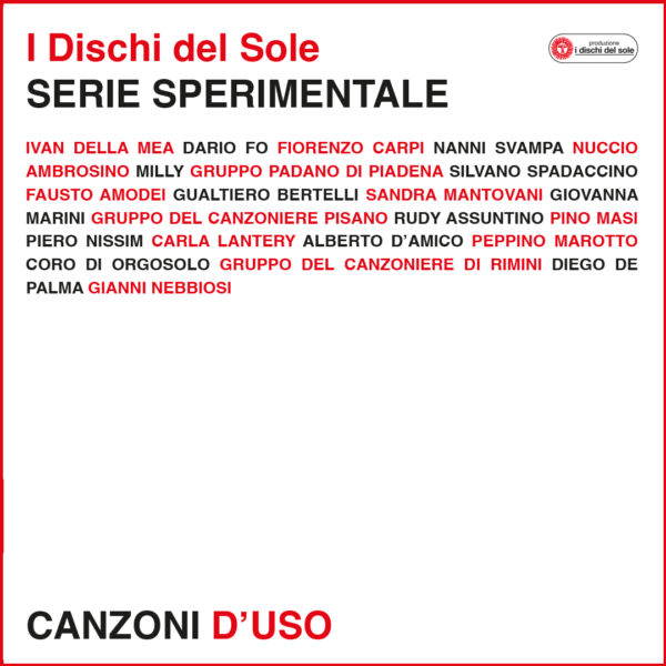 I Dischi del Sole - Serie Sperimentale - Canzoni d'Uso - Ala Bianca - Istituto Ernesto de Martino - Cover